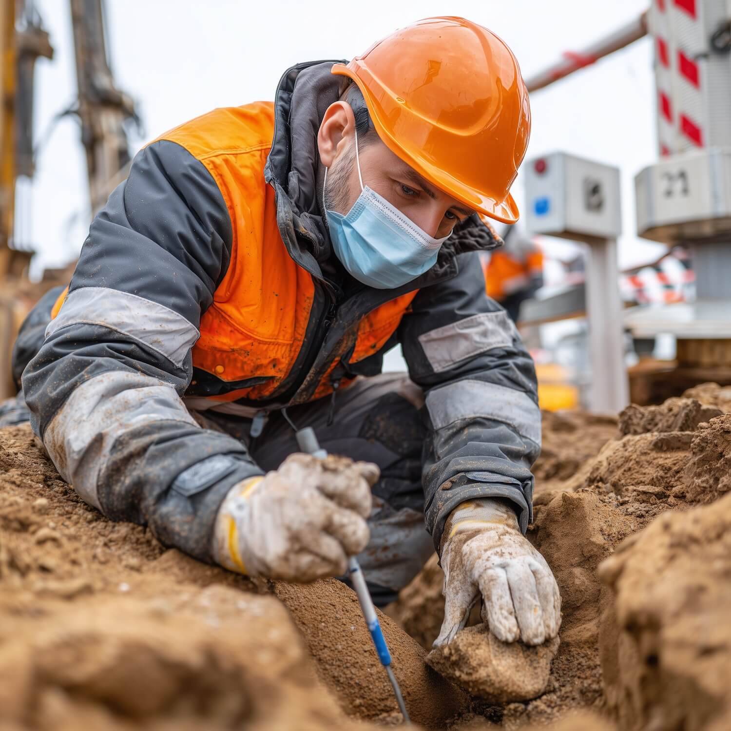 Labor für Bodenproben: akkreditierte Probenahme von Bodenmaterial vor Ort