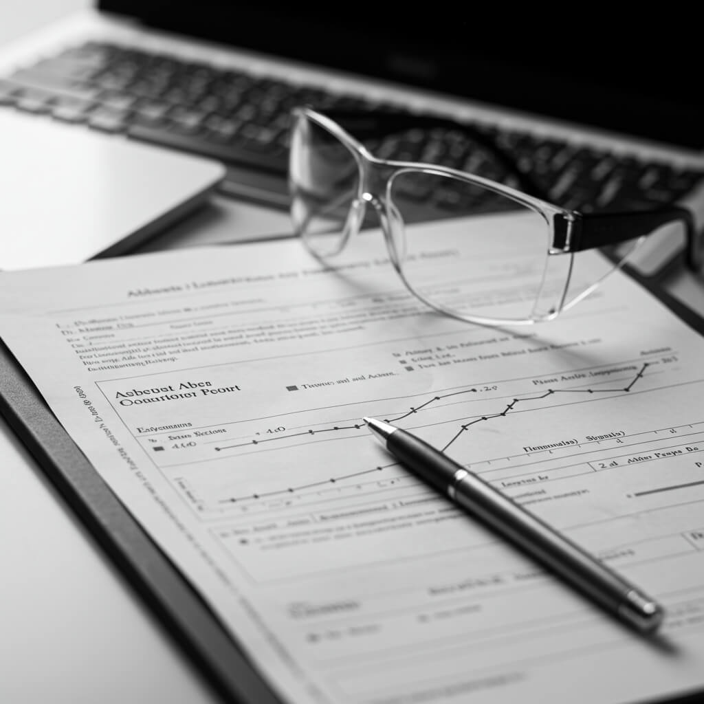 Laborbericht mit Ergebnissen des Asbest Gutachten und Analyse